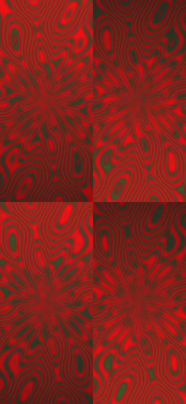 红色流体，迷幻抽象色彩，空间构图