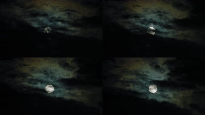 云遮残月，月亮月光