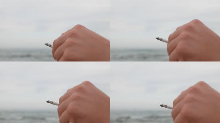 海边抽烟
