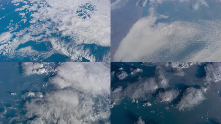 航拍地球大气层云层