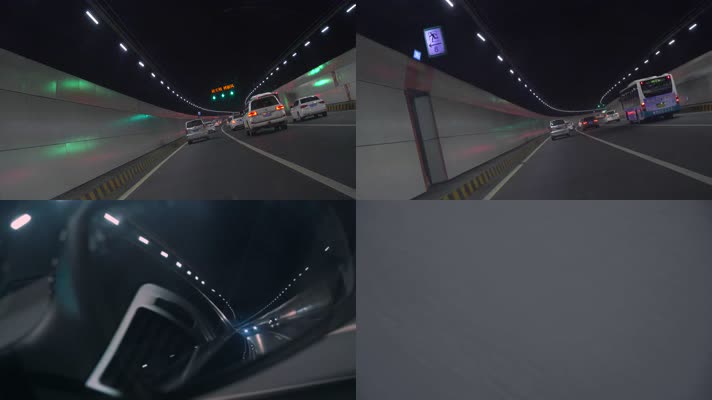 【4k原创】开车速度感隧道