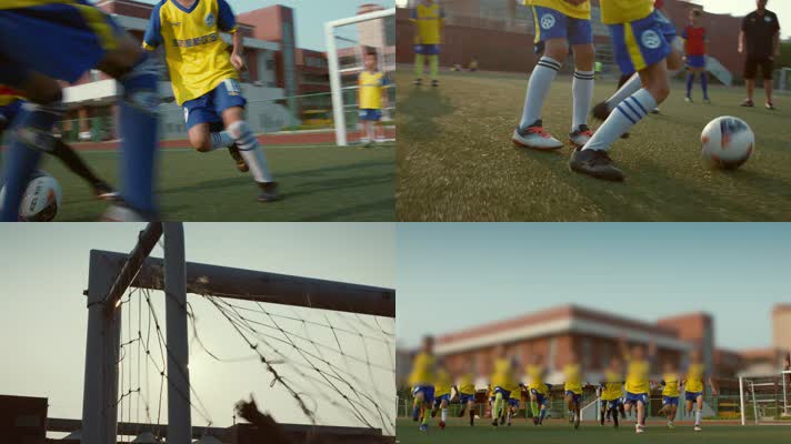 小孩 学生踢足球 茁壮成长 运动