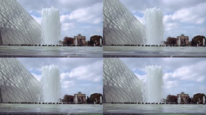 卢浮宫玻璃金字塔喷泉