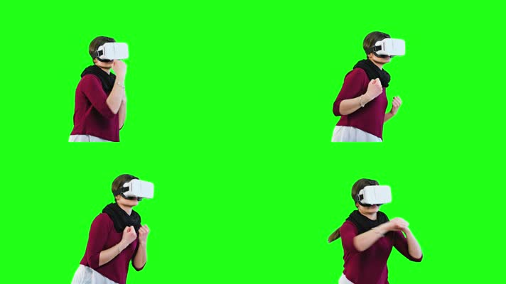 VR虚拟现实体验，绿屏绿幕