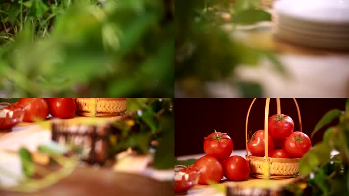 唯美 小清新 微距 番茄 西红柿 蔬菜 水果 