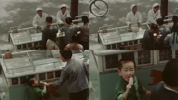70年代北京城卖冰糕小贩