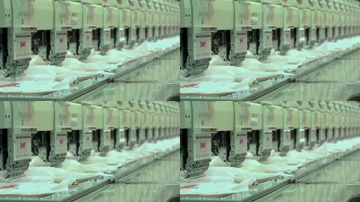 服装生产，纺织机刺绣