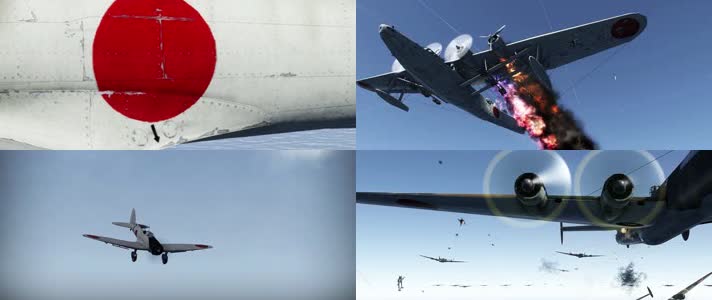 战争动画，日本战机，空战海战