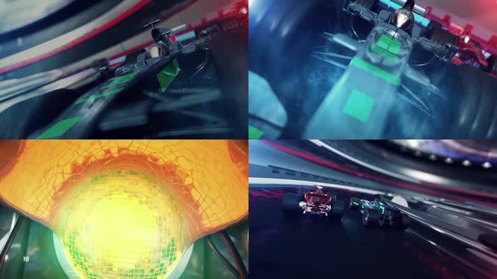 赛车比赛片头视频模板包含音效