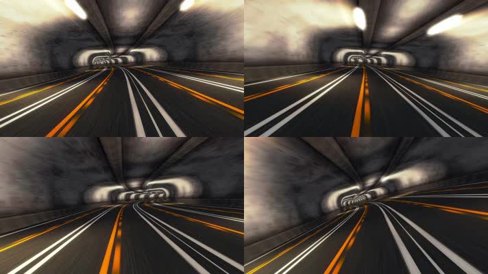 开车，城市隧道穿梭，速度感车速 (2)