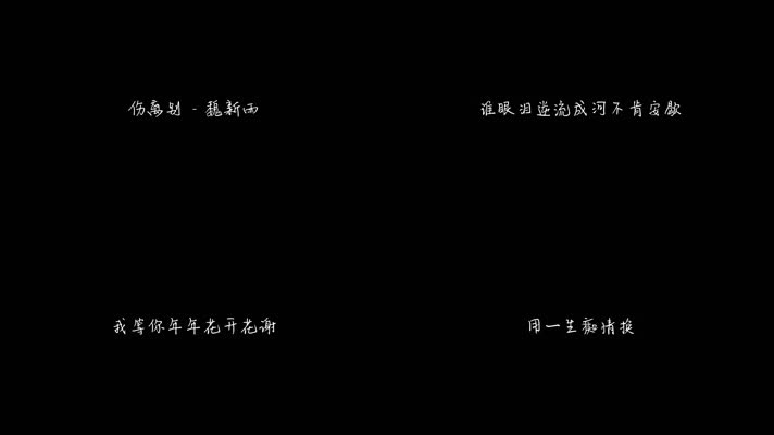 伤离别 - 魏新雨（1080P）