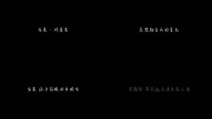 刘若英 - 后来（1080P）