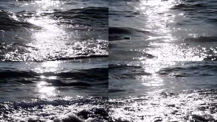 海水海浪，波光粼粼的水面