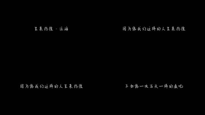 生来彷徨 - 汪峰（1080P）