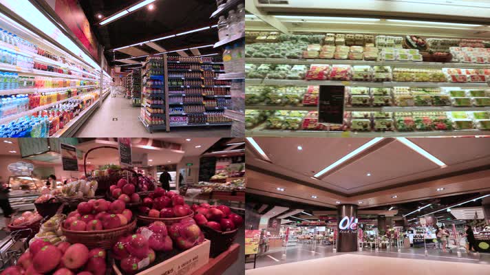 原创高端超市商场购物蔬菜水果卖场