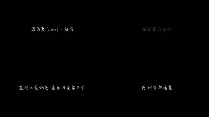 赵传 - 因为爱（1080P）