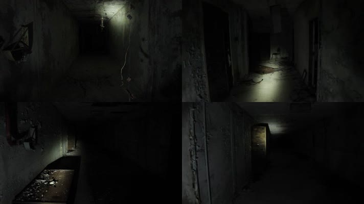 黑暗走廊探索，鬼城废墟