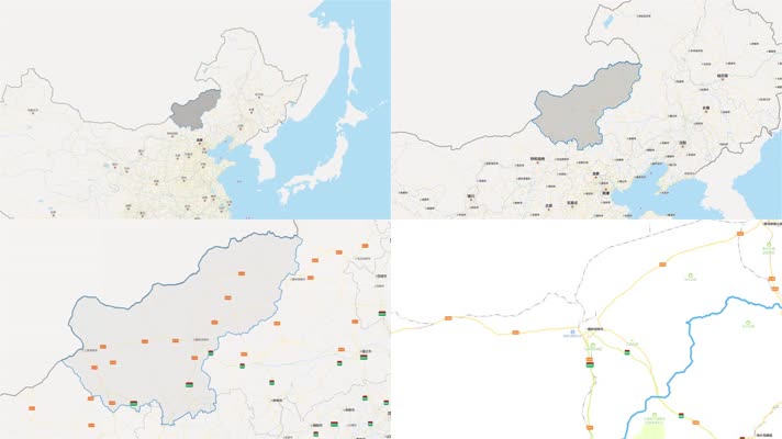 锡林郭勒盟区域平面地图