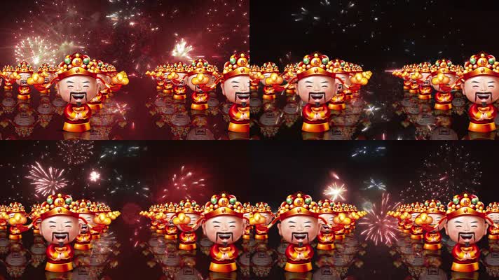 最新春节春晚财神LED视频