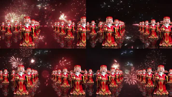 最新春节春晚财神LED视频