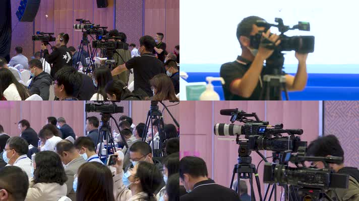 媒体工作者摄像师索尼280拍摄会议讲座论