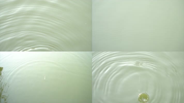 4K画质升格拍摄水滴滴向湖面水滴波纹