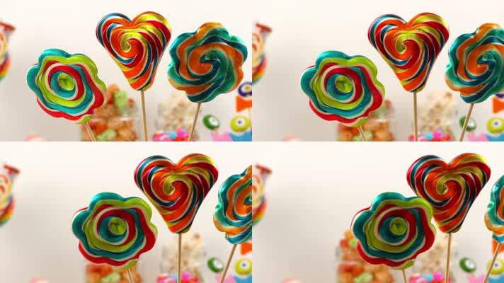 【4K】棒棒糖彩色糖果