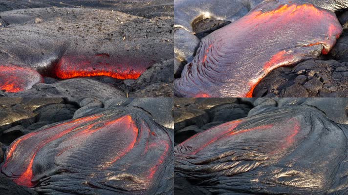 火山岩浆4k视频素材