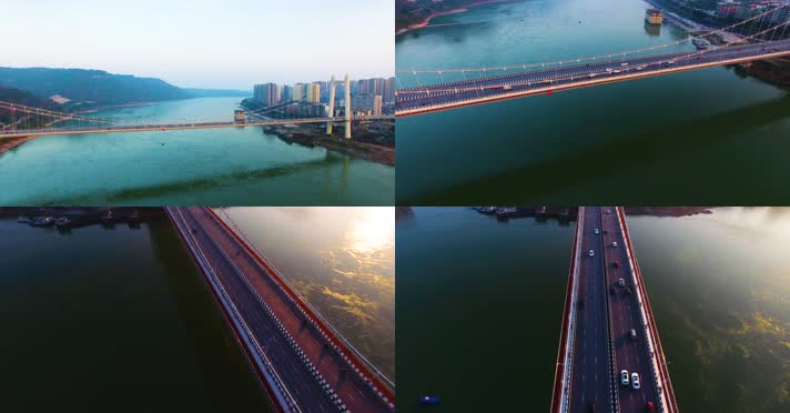 江津长江大桥绝美全景(4K)