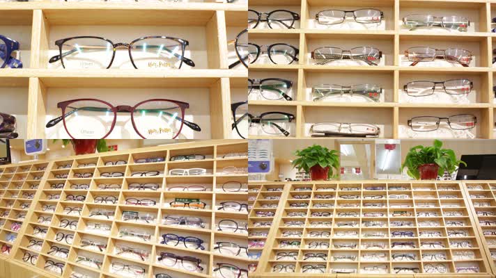眼镜店眼镜展示镜片树脂镜片玻璃镜