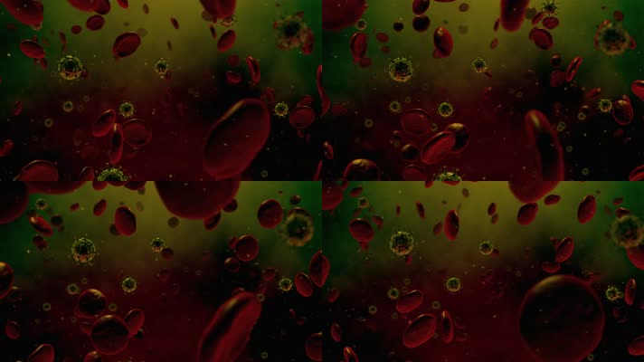3D红血球冠状病毒