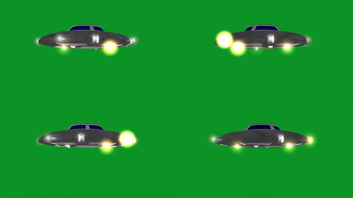 绿幕视频素材UFO飞碟
