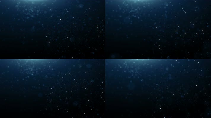4k蓝色粒子尘埃抽象星辰标题科幻科技风背景
