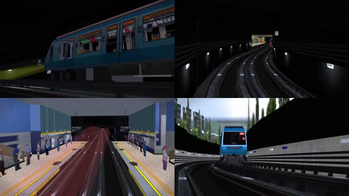 【4K】地铁运行动画