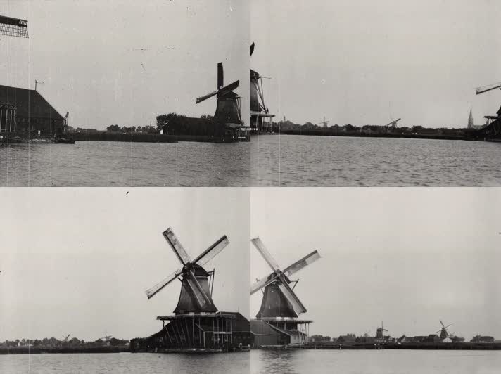荷兰阿姆斯特丹赞河莱茵河风车村1898年