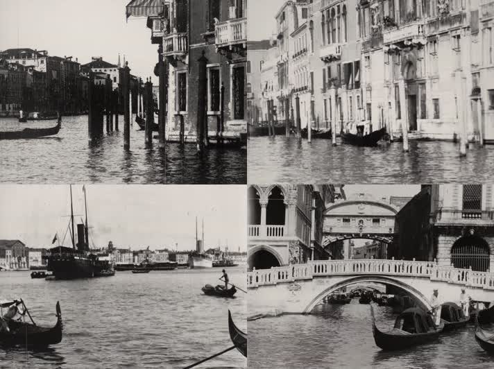 1898年意大利水城威尼斯大运河叹息桥贡多拉