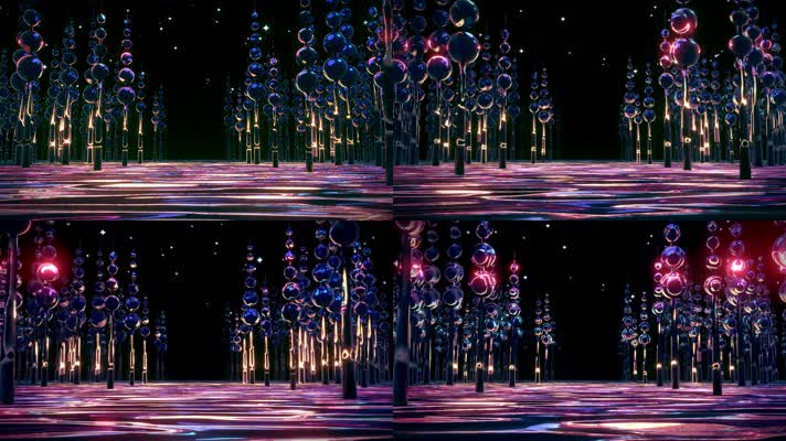 童话霓虹水晶森林穿梭视频背景