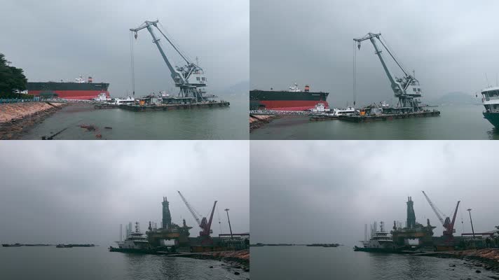 深圳造船厂岸边的维修平台