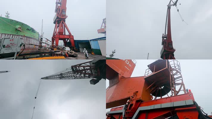 深圳造船厂巨型的轮式塔吊