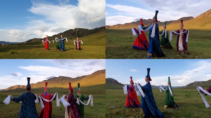 哈达草原蒙古西藏视频素材