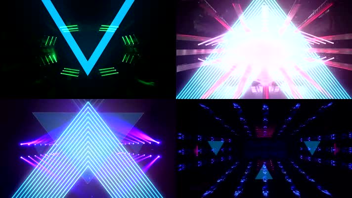 动感夜店DJ极品灯光秀LED舞台开场视频背景