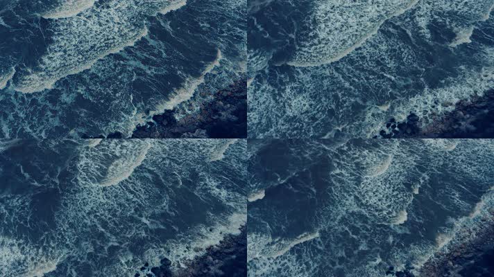 大海海浪，层层海浪，浪花巨浪