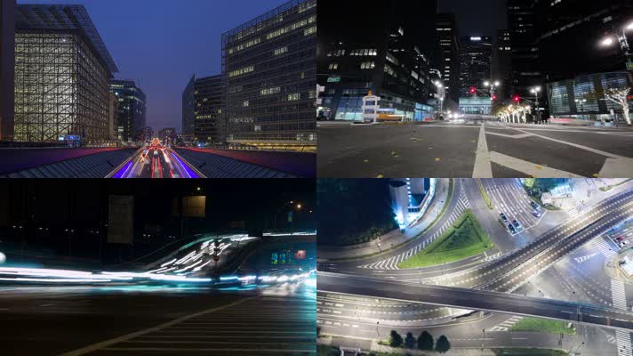 【4K】城市车流夜景