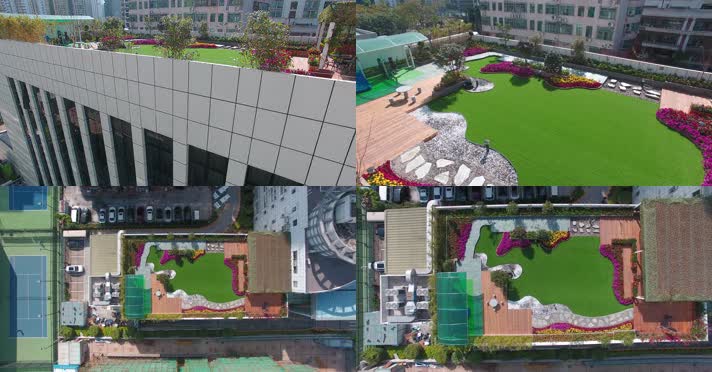 4k深圳一个建筑别致的屋顶花园