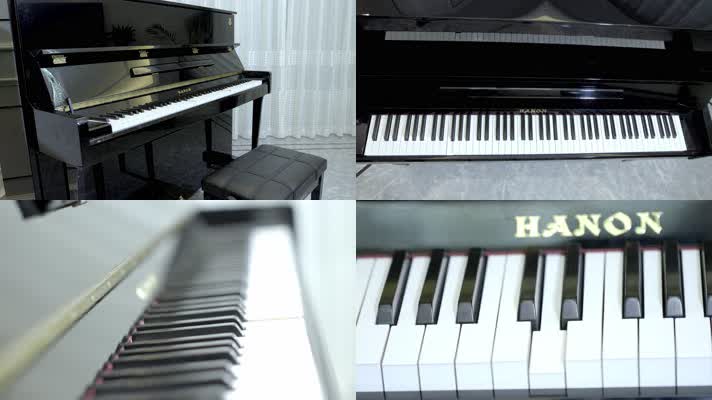 黑色钢琴自动弹奏4k