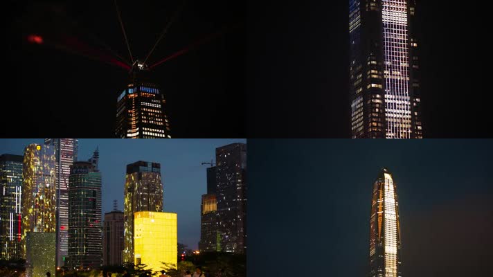 深圳灯光秀视频深圳平安大厦楼顶激光灯闪耀