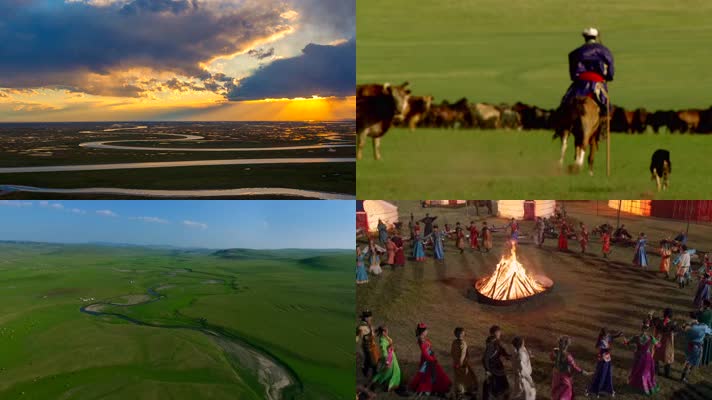 壮丽草原蒙古少数民族幸福生活