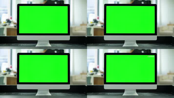 电脑播放绿幕抠像素材替换素材插入