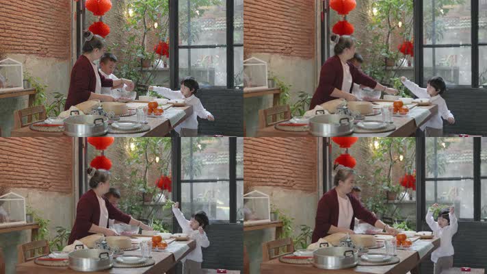 中国文化 中国 习俗 家庭习俗 包饺子 节日