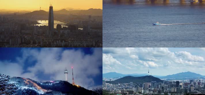韩国 首尔 延时摄影 城市空镜 现代都市